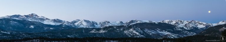 Behind the shot: Full moon over RMNP panoramic