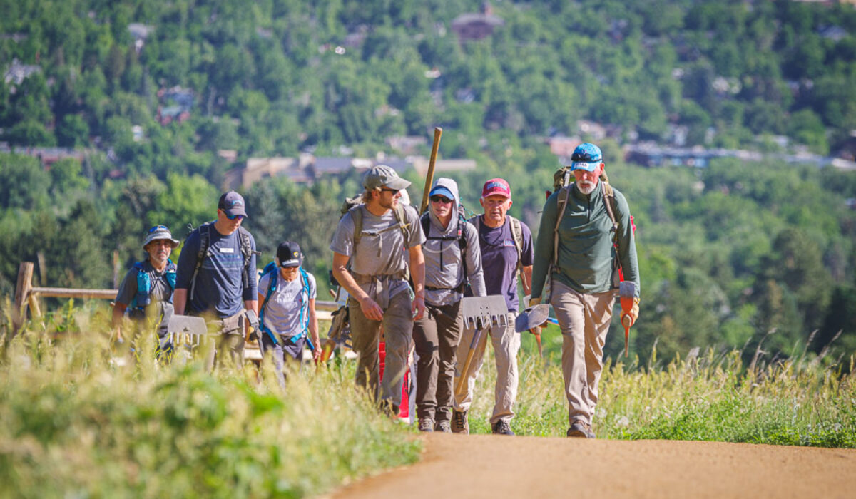 Trail work with Volunteers for Outdoor Colorado